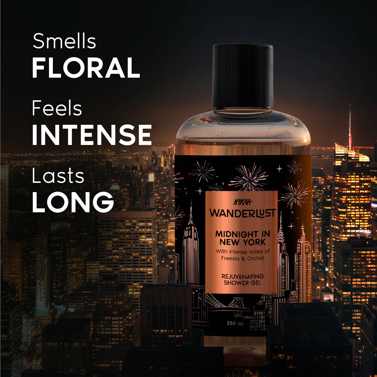 Nykaa Wanderlust Body Wash - Midnight in New York Perfume | Niacinamide & Vit E Hydrating Shower Gel | B20 - view 4