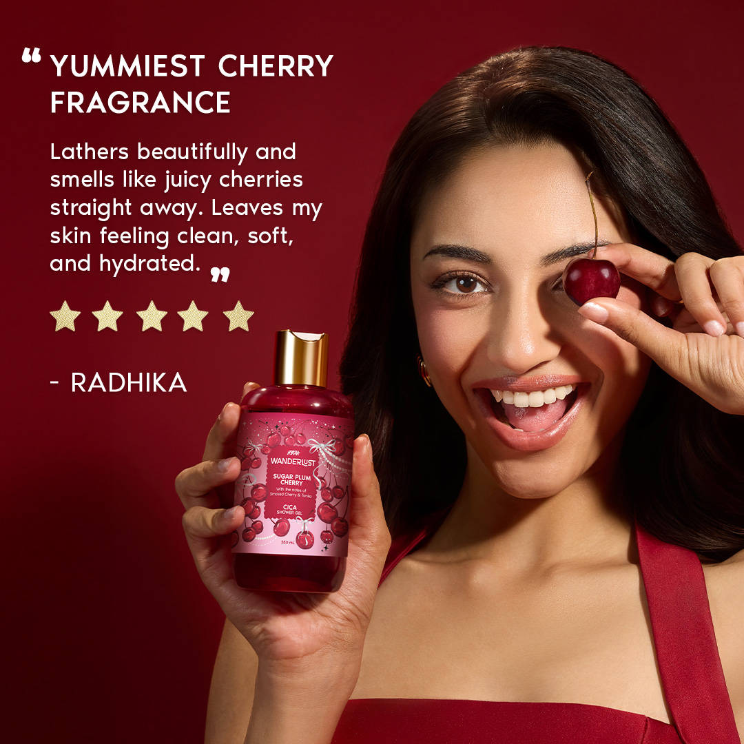 Nykaa Wanderlust Body Wash - Sugar Plum Cherry Perfume | Hydrating Cica & Vitamin E Shower Gel | B20 - view 5