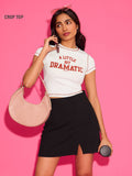 Official Mean Girls: A Little Dramatic Women Cropped Top | CT61 - view 1