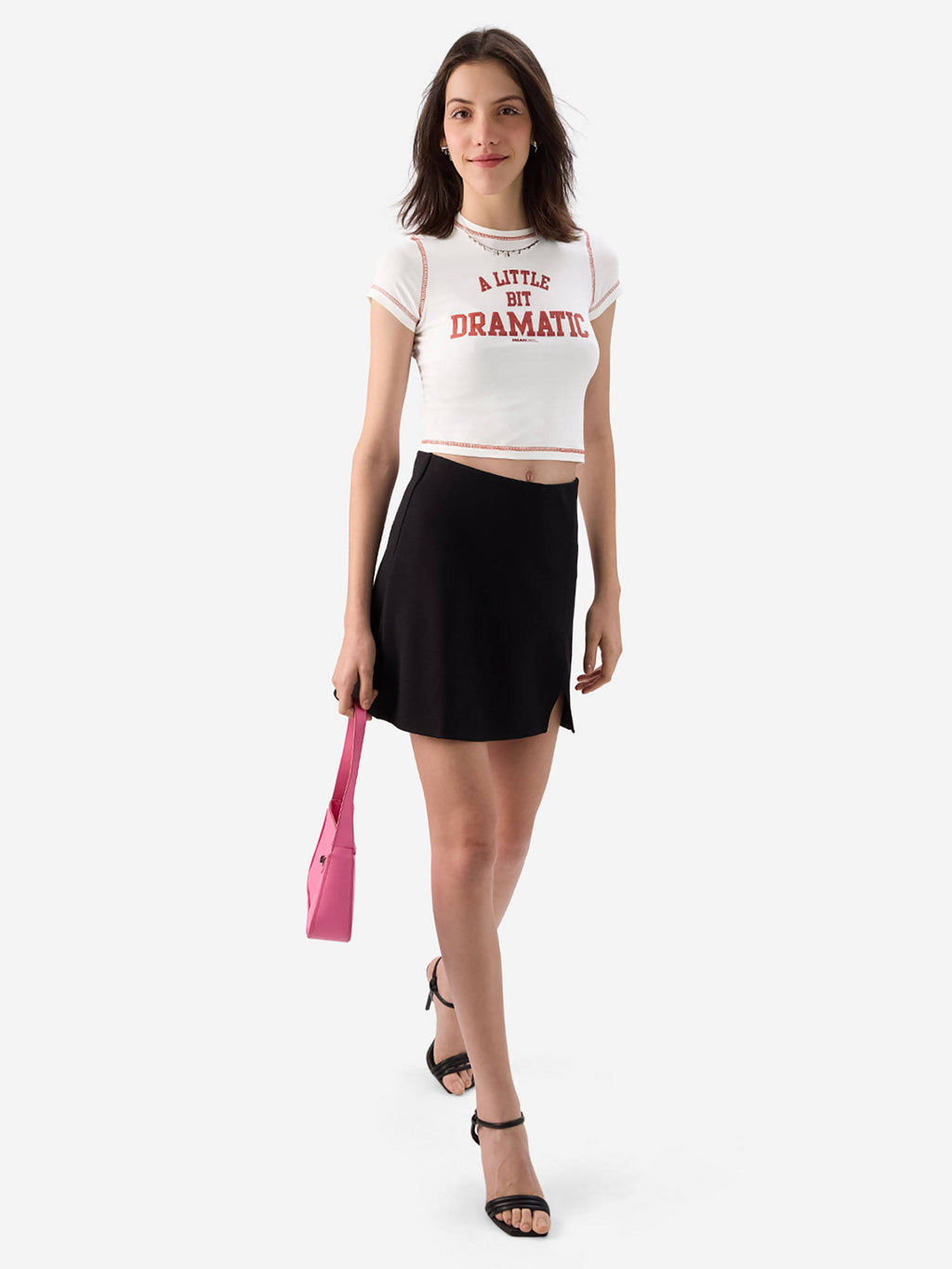 Official Mean Girls: A Little Dramatic Women Cropped Top | CT61 - view 3