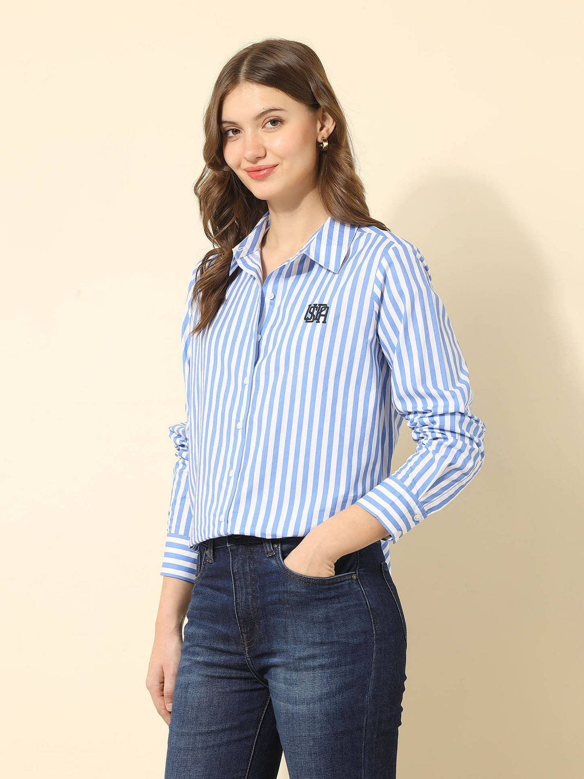 Regular Fit Vertical Striped Shirt | S67 - view 4