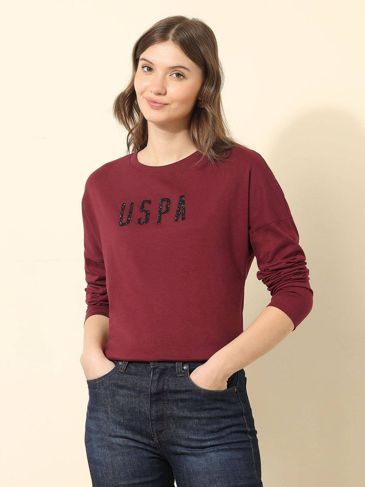 Boxy Fit Brand Embellished T-Shirt | U89 - view 1