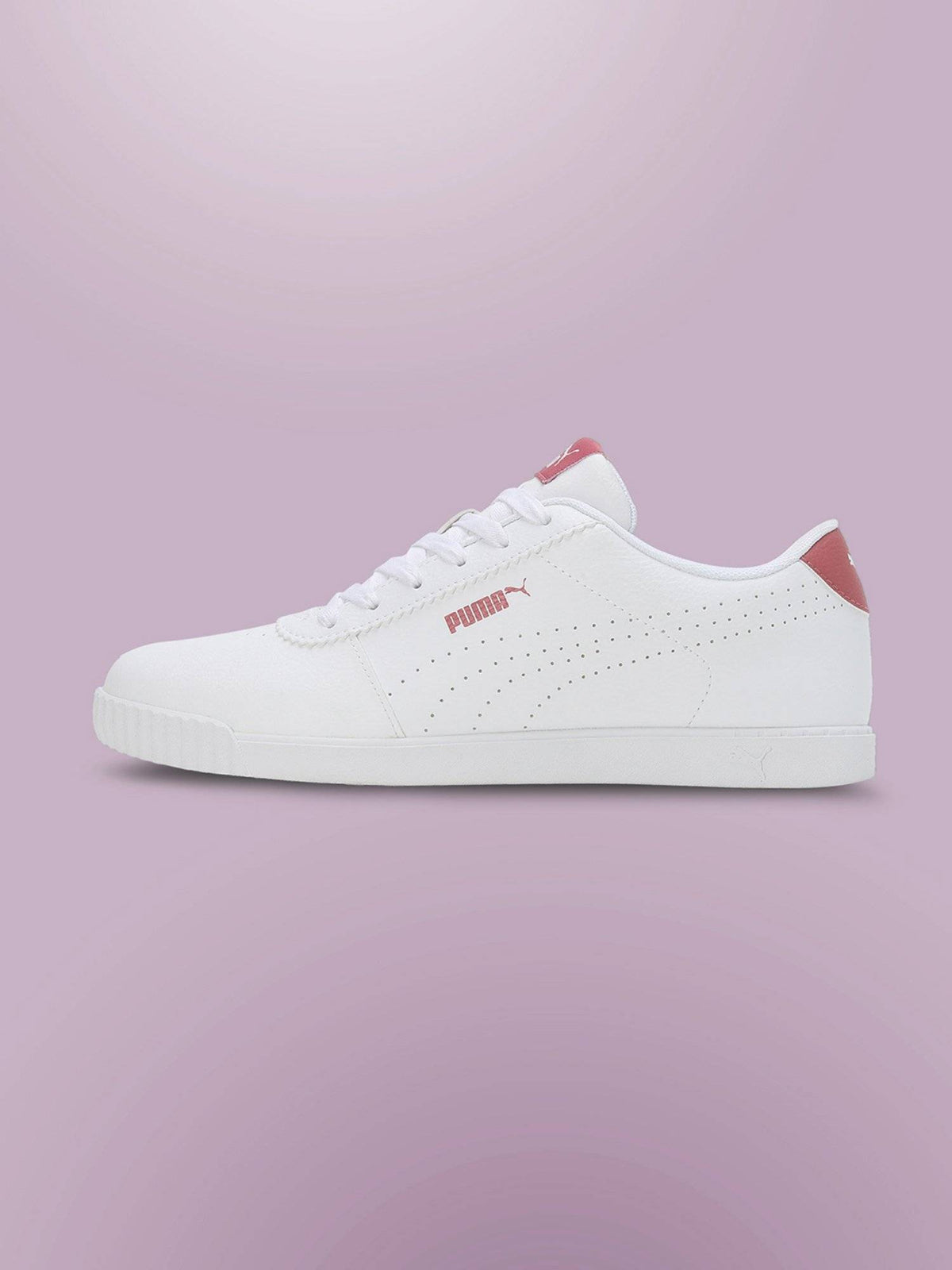 Carina Slim Perf Womens Off White & Pink Sneakers | SN09 - view 1