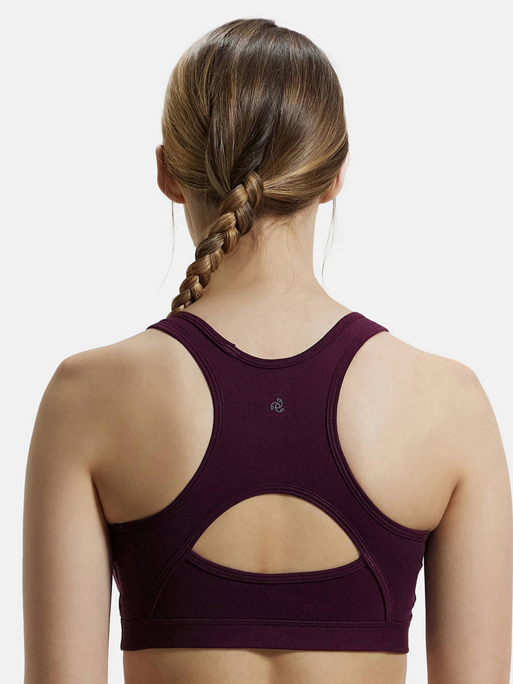 1380 Wirefree Padded Cotton Elastane Active Bra - Black | sb09 - view 10