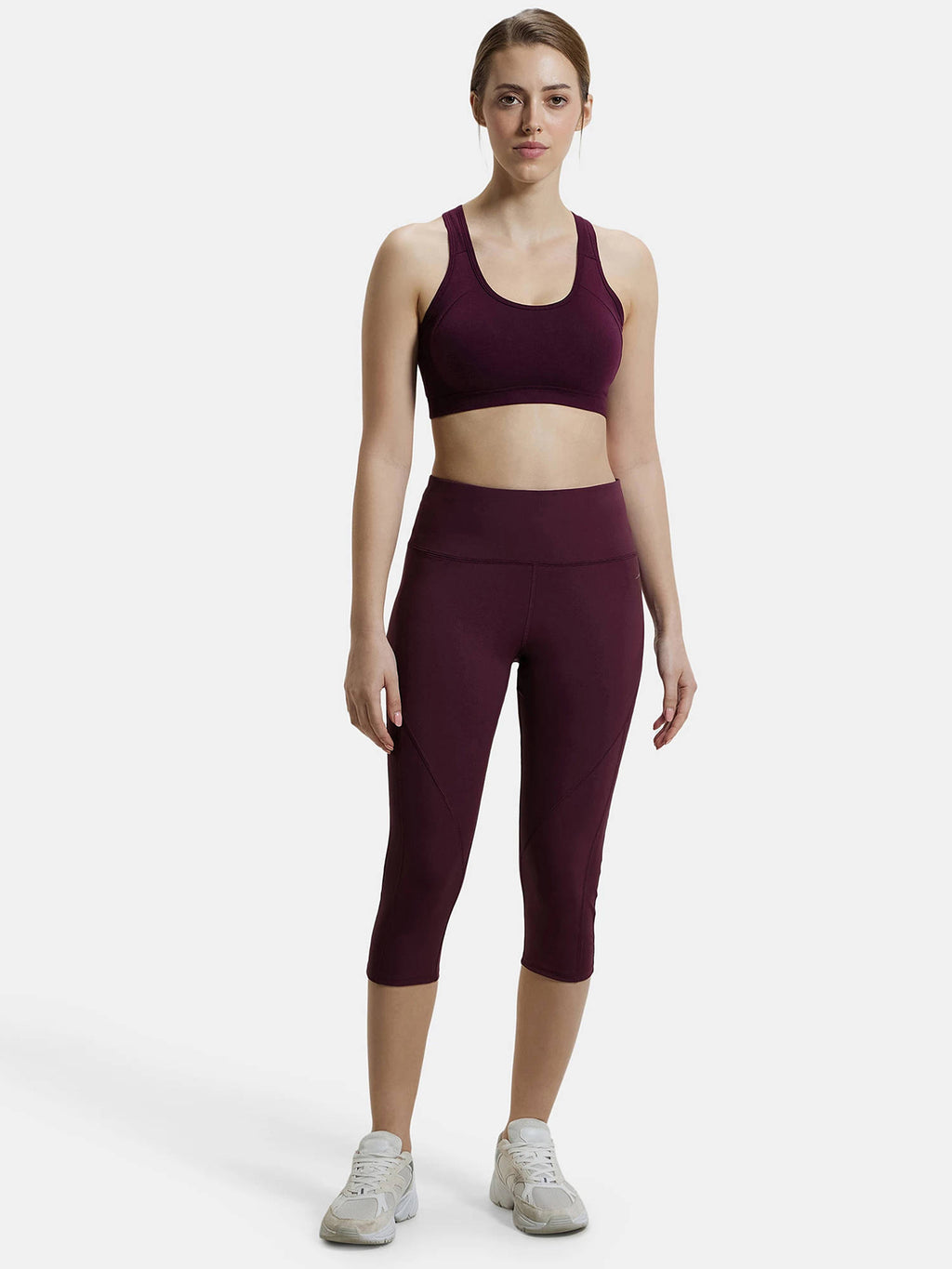 1380 Wirefree Padded Cotton Elastane Active Bra - Black | sb09 - view 11