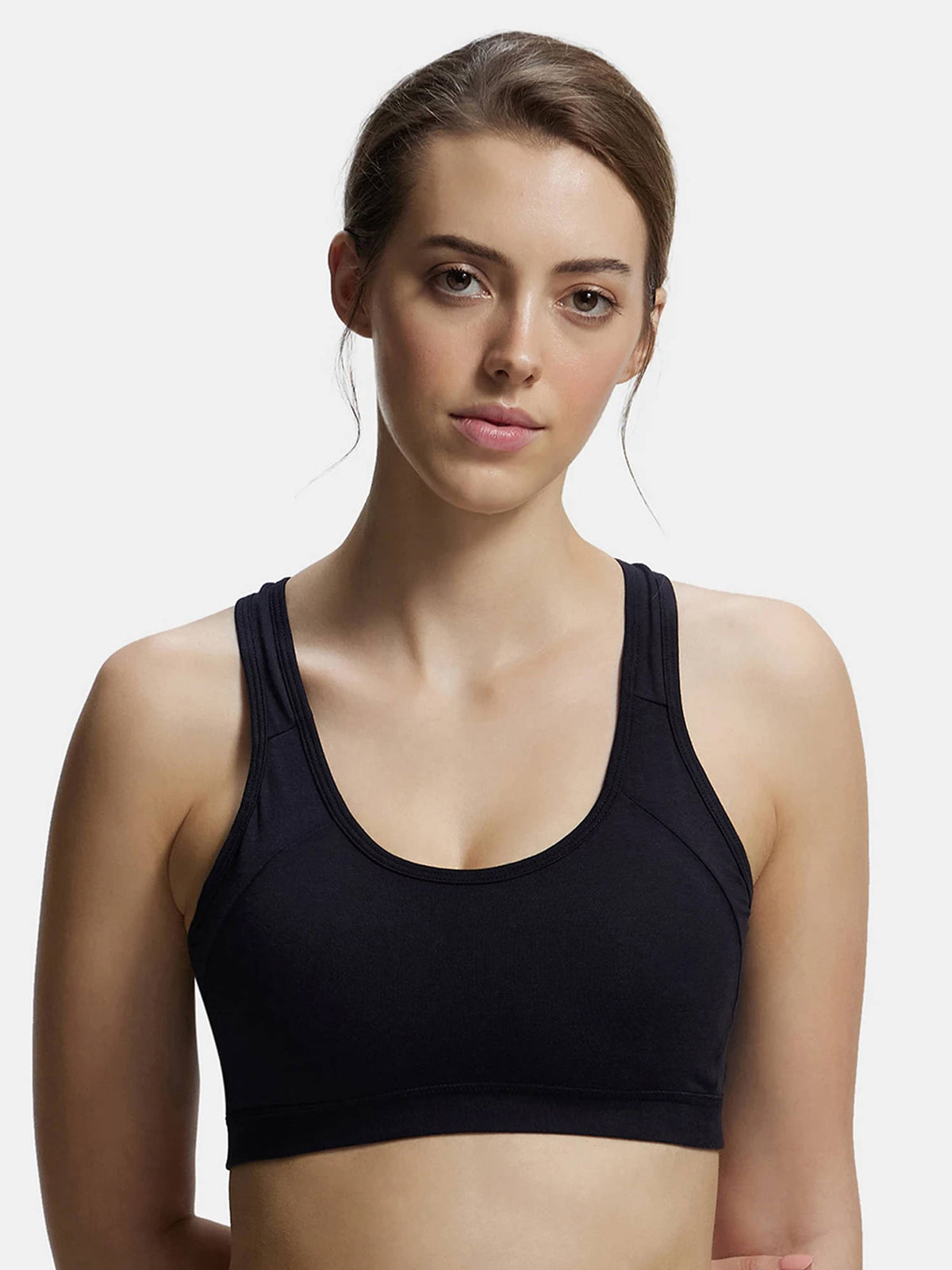 1380 Wirefree Padded Cotton Elastane Active Bra - Wine Tasting | sb09 - view 39