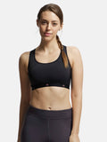 AP20 Wirefree Tactel Nylon Elastane Active Wear Sports Bra - Black | sb09 - view 1