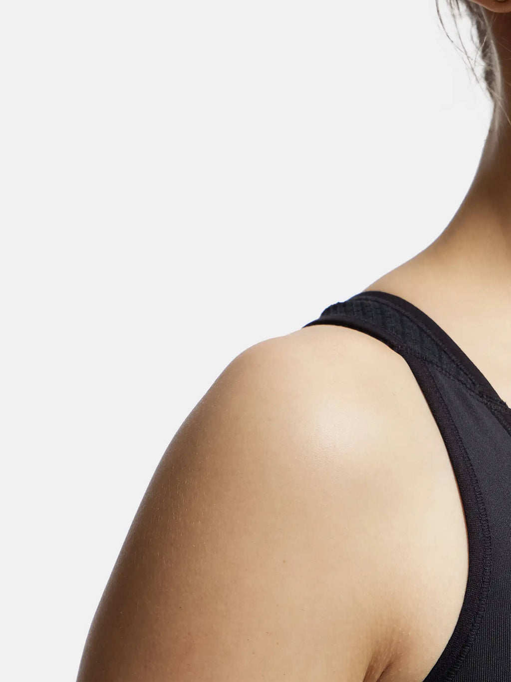 AP20 Wirefree Tactel Nylon Elastane Active Wear Sports Bra - Black | sb09 - view 2