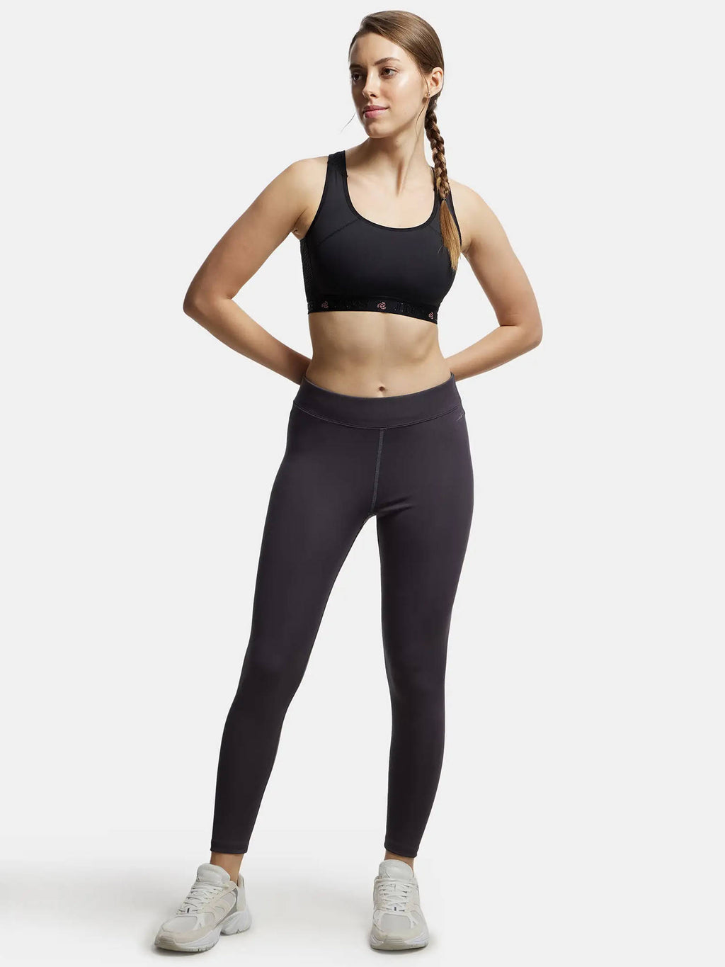 AP20 Wirefree Tactel Nylon Elastane Active Wear Sports Bra - Black | sb09 - view 4
