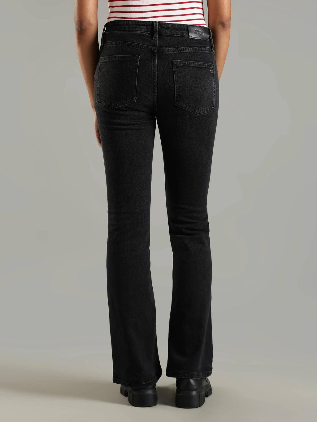 Black Bootcut Fit Mid Rise Jeans | BT10 - view 4