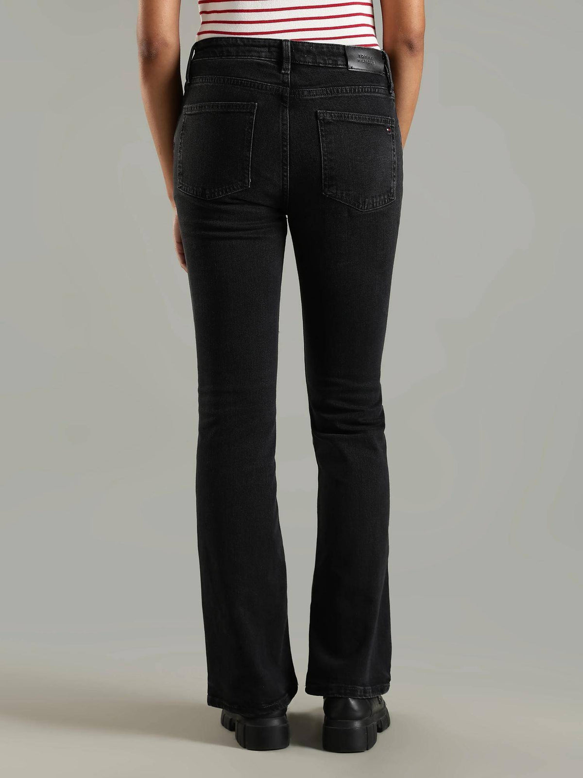 Black Bootcut Fit Mid Rise Jeans | BT10 - view 4