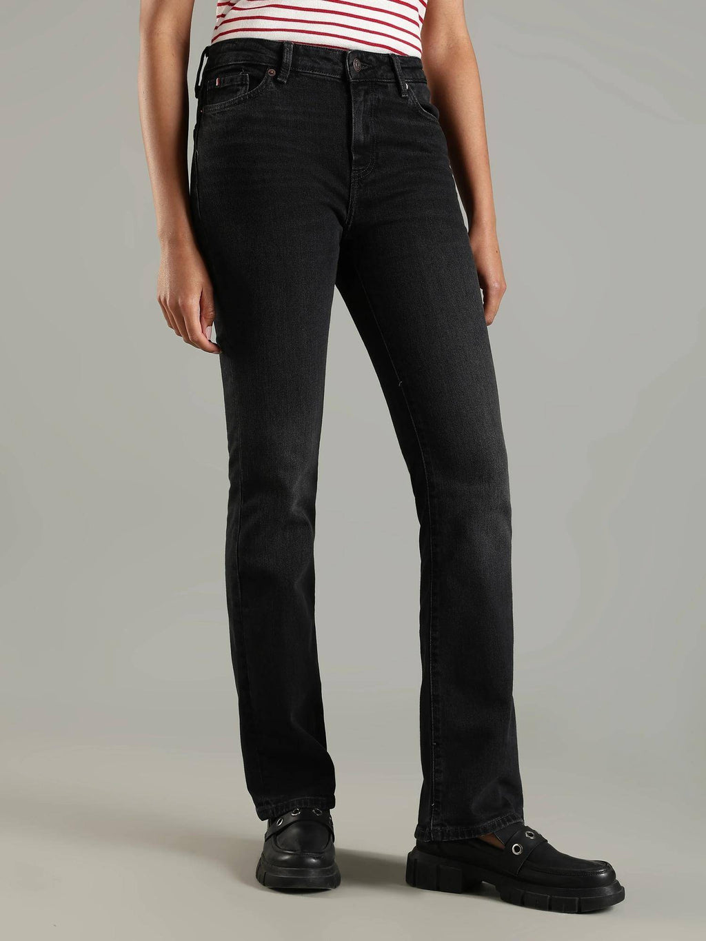 Black Bootcut Fit Mid Rise Jeans | BT10 - view 6