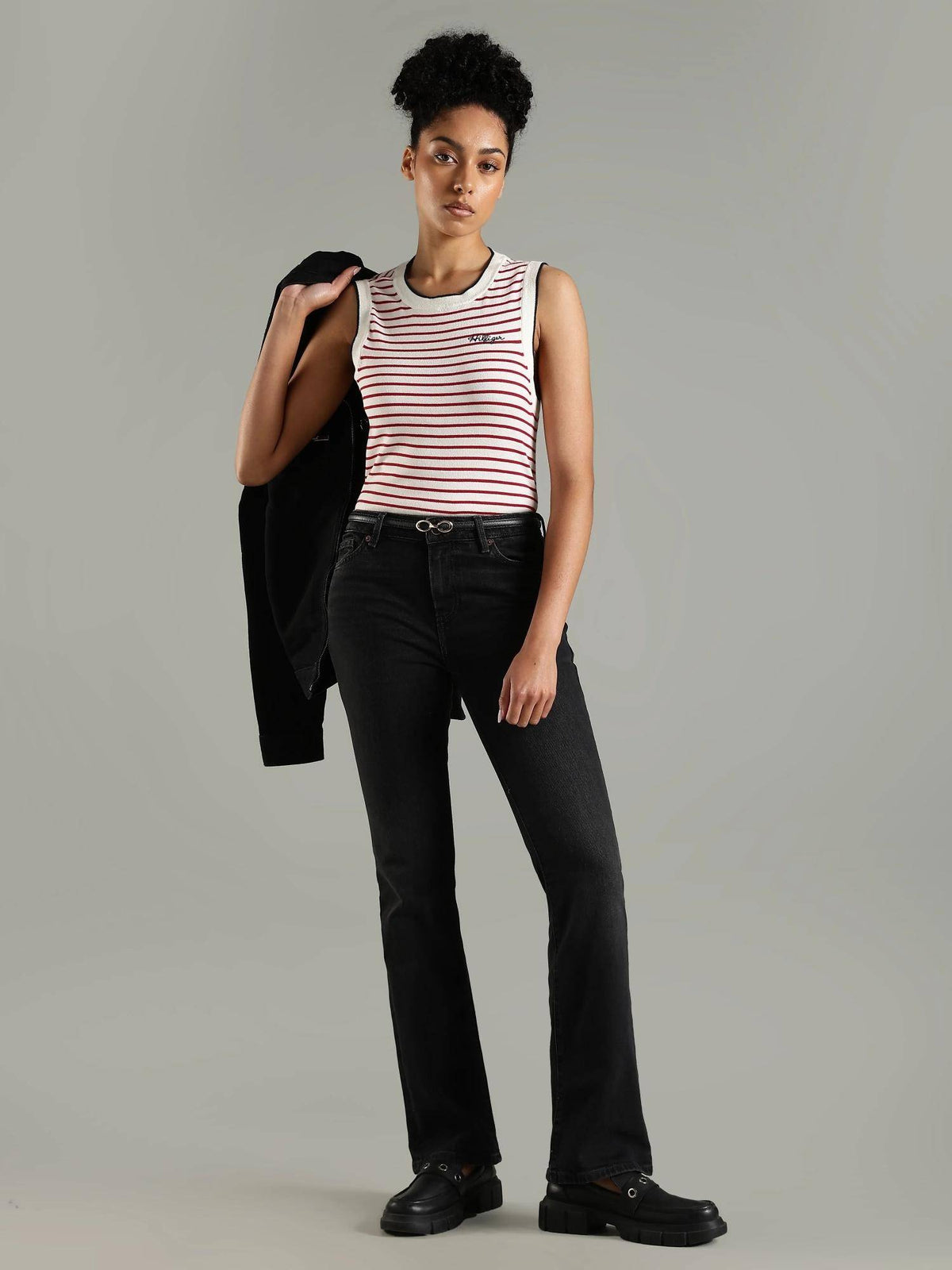 Black Bootcut Fit Mid Rise Jeans | BT10 - view 7