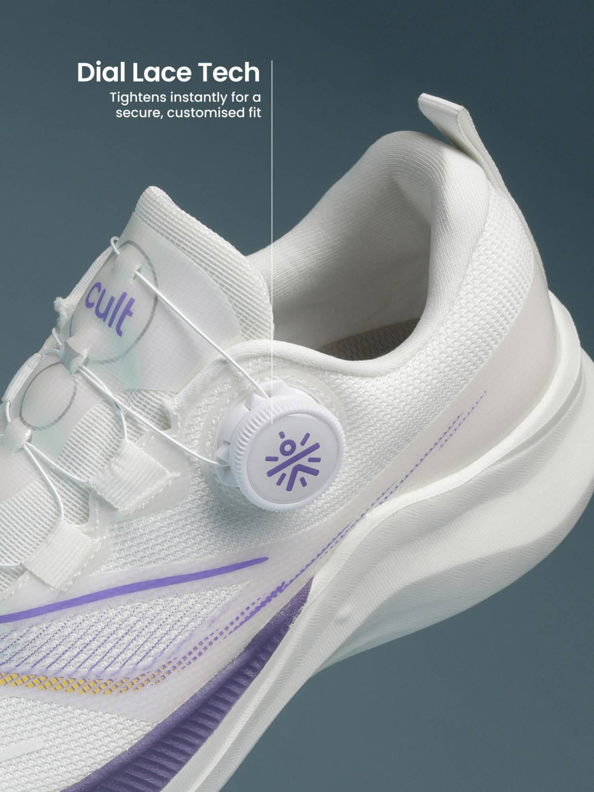 Women Power Pace Running Shoes - White | SH9 - view 5