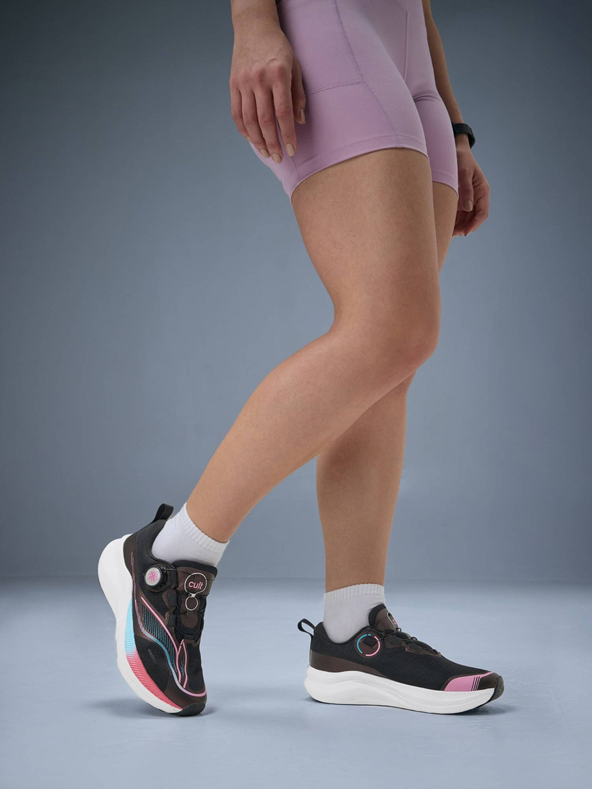 Women Power Pace Running Shoes - Black | SH9 - view 6