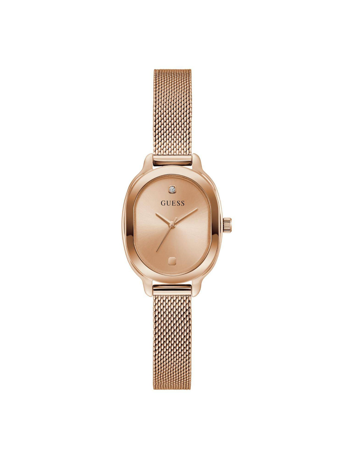 Women Oval Rose Gold Dial Stainless Steel Analog Watch - U1492L4M | W92 - view 1