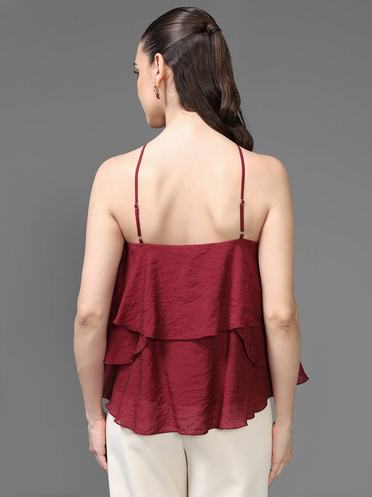 Maroon Athena Top | HT67 - view 2