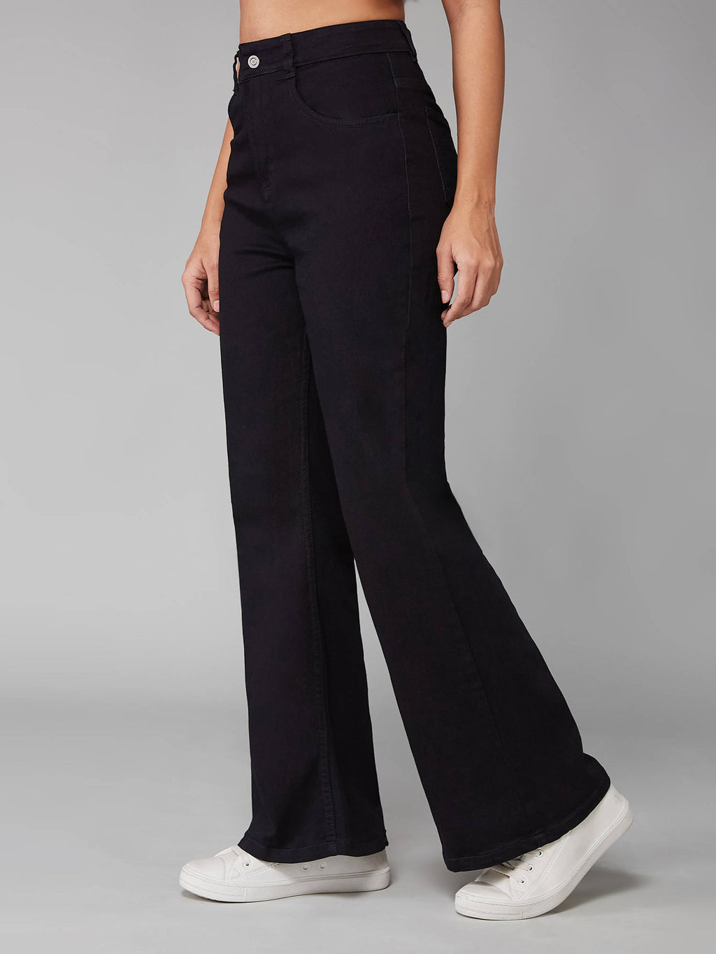 Women Black Bootcut High Rise Regular Stretchable Jeans | BT10 - view 2