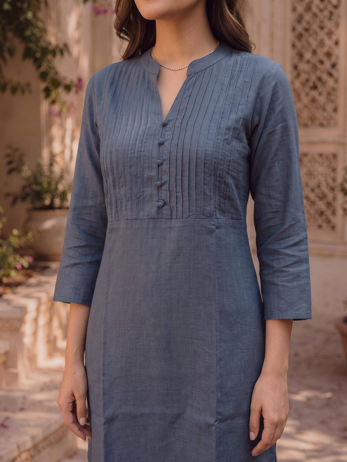 Women Grey Solid Kurta | FY93 - view 5