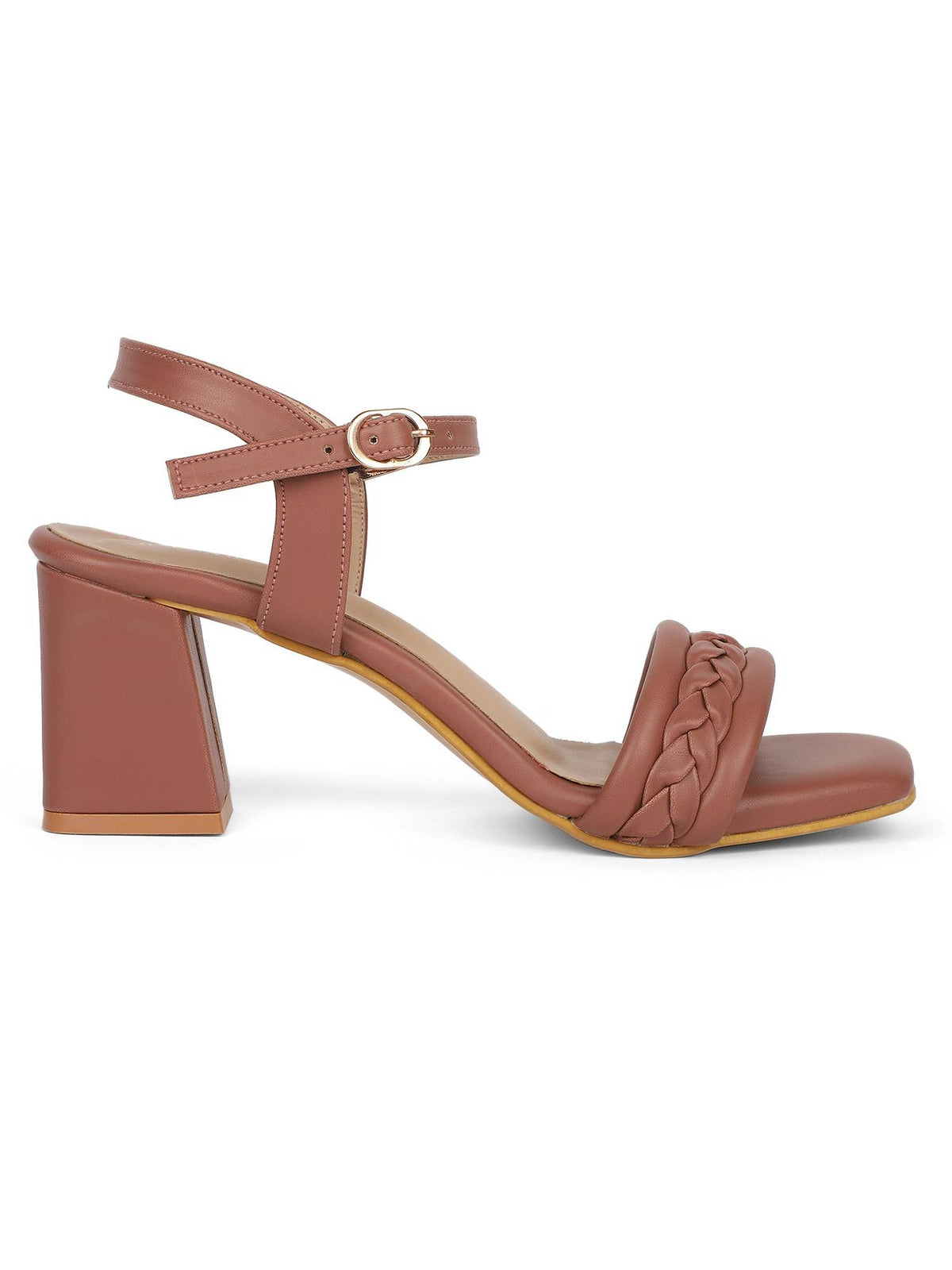 Peach Women Braided Heels | H78 - view 2