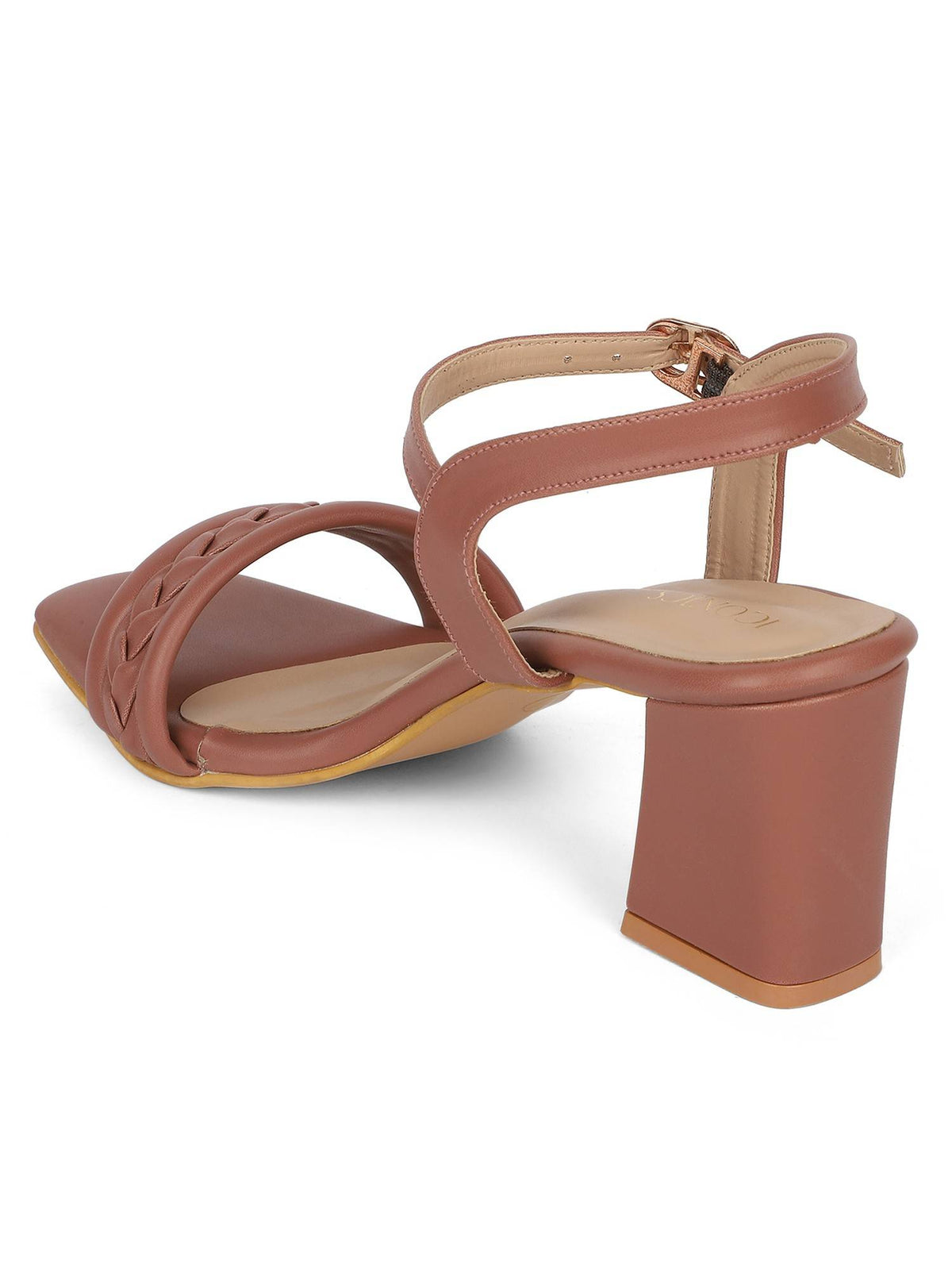 Peach Women Braided Heels | H78 - view 3