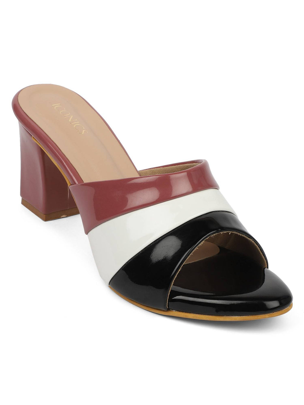 Black Women Colorblock Heels | H78 - view 1