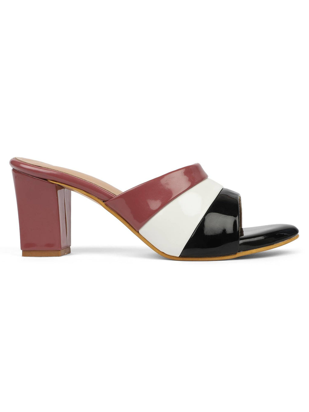 Black Women Colorblock Heels | H78 - view 2