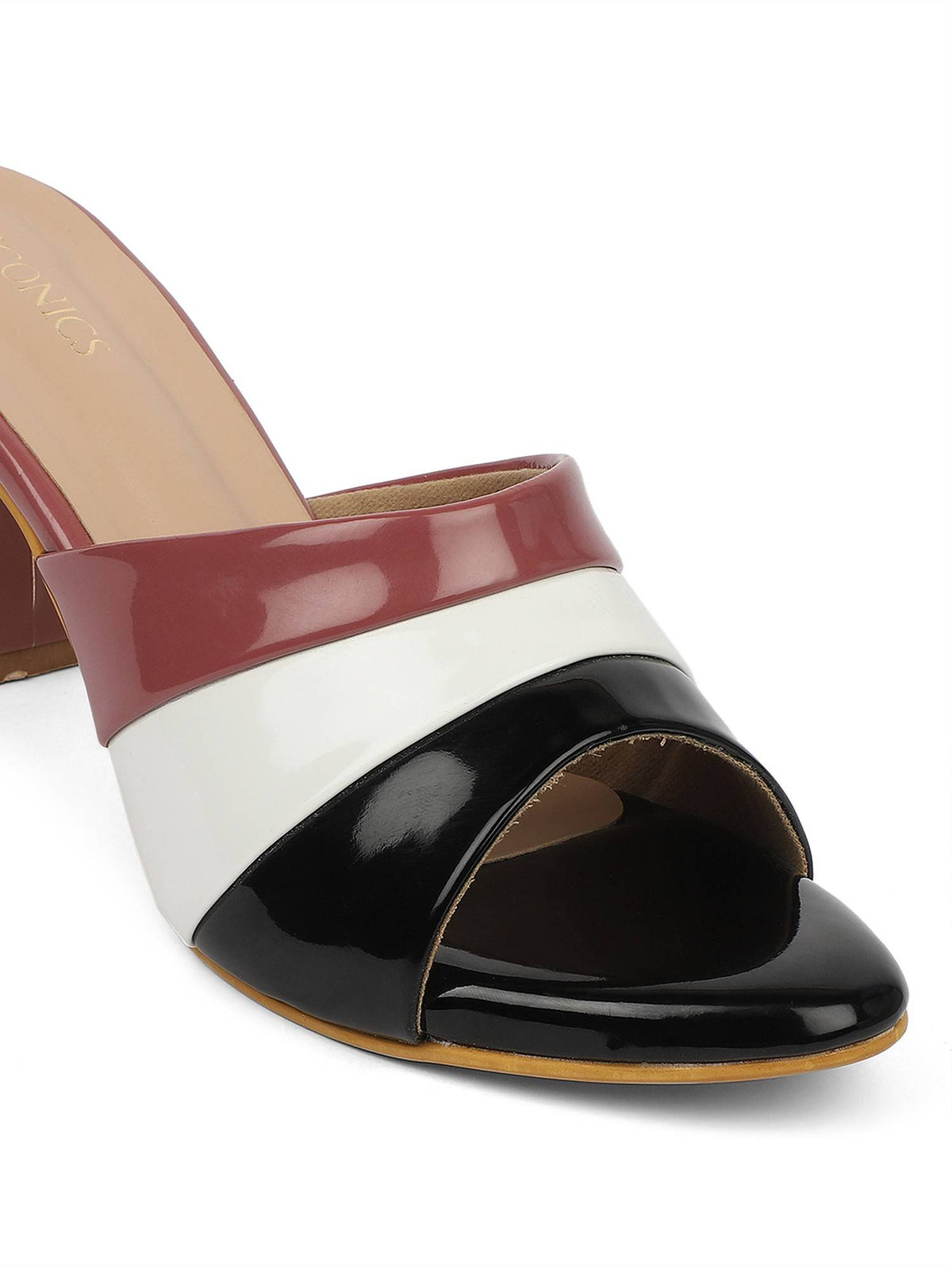 Black Women Colorblock Heels | H78 - view 5