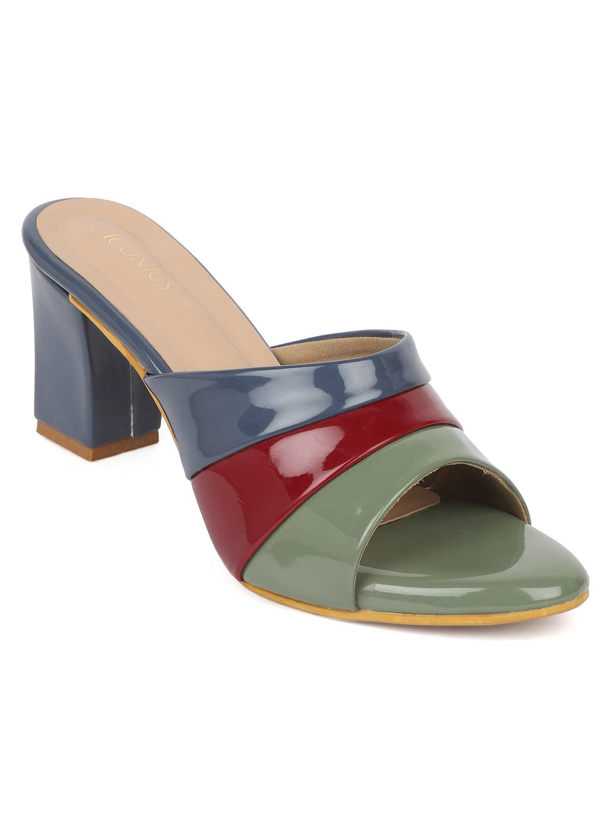 Maroon Women Colorblock Heels | H78 - view 7
