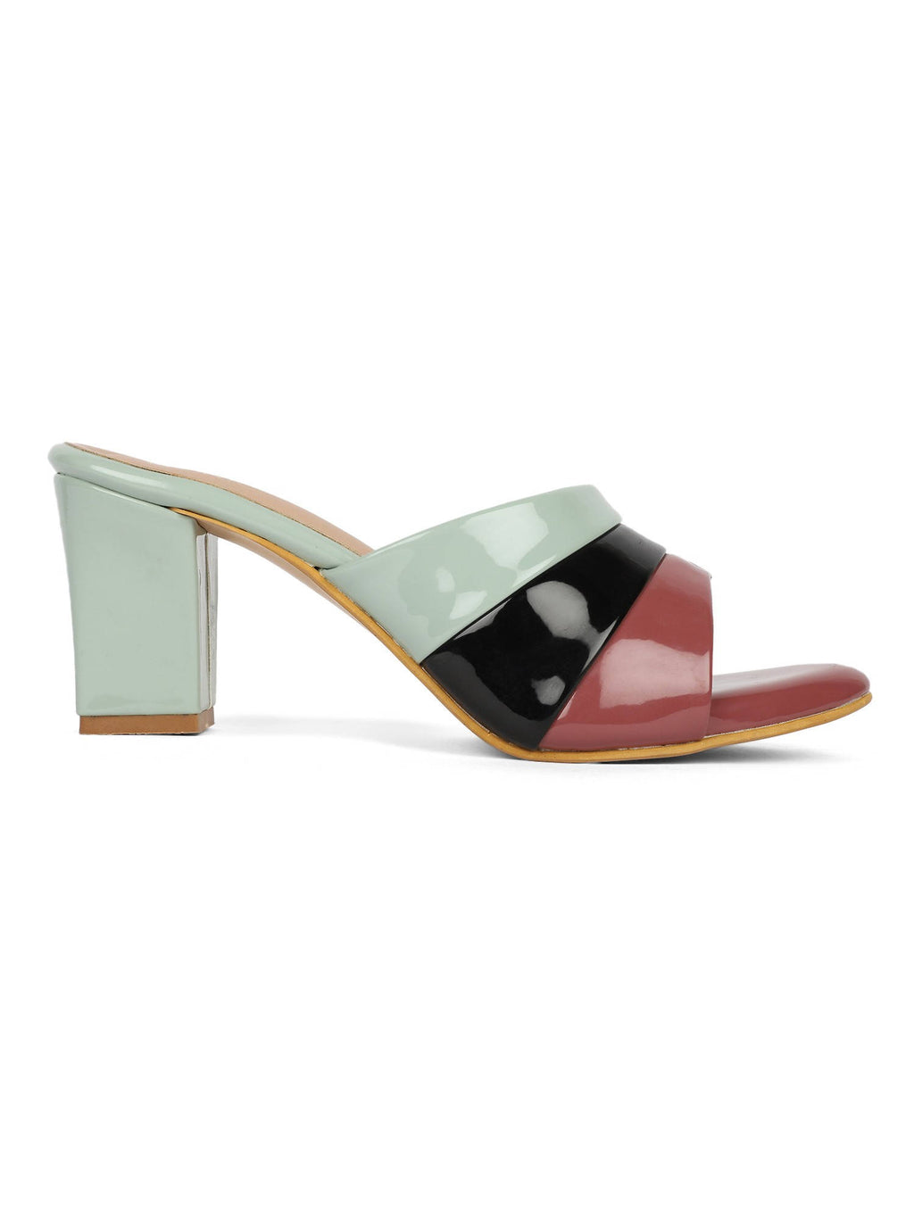Maroon Women Colorblock Heels | H78 - view 2