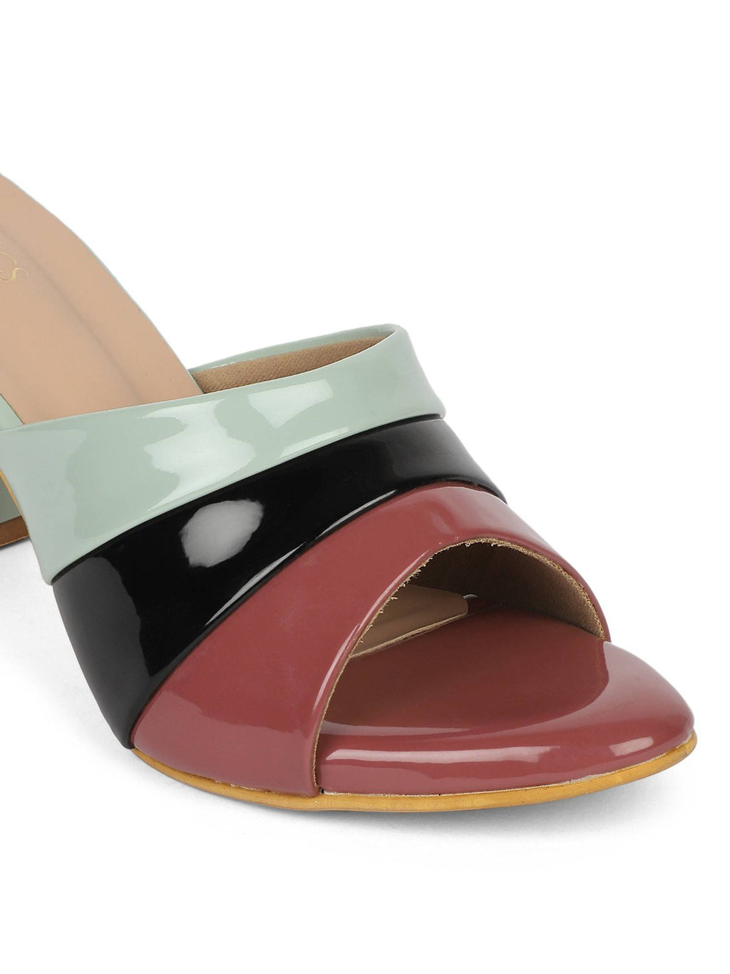 Maroon Women Colorblock Heels | H78 - view 5