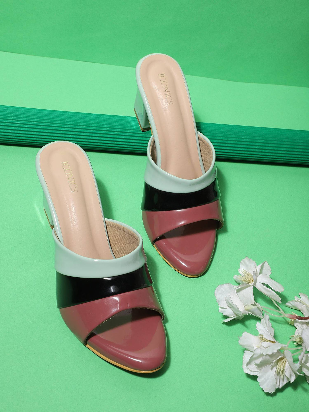 Maroon Women Colorblock Heels | H78 - view 6