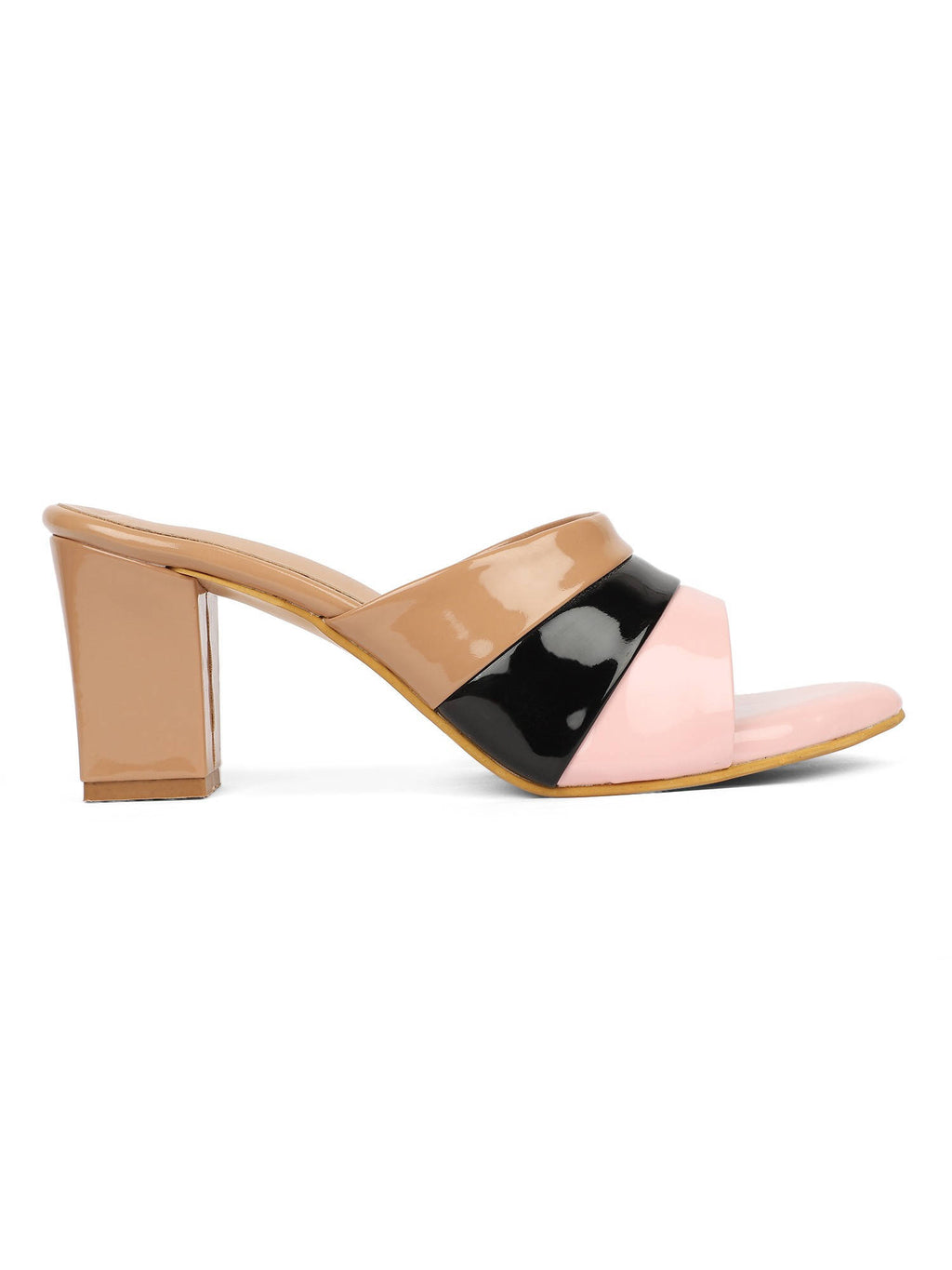 Pink Women Colorblock Heels | H78 - view 2