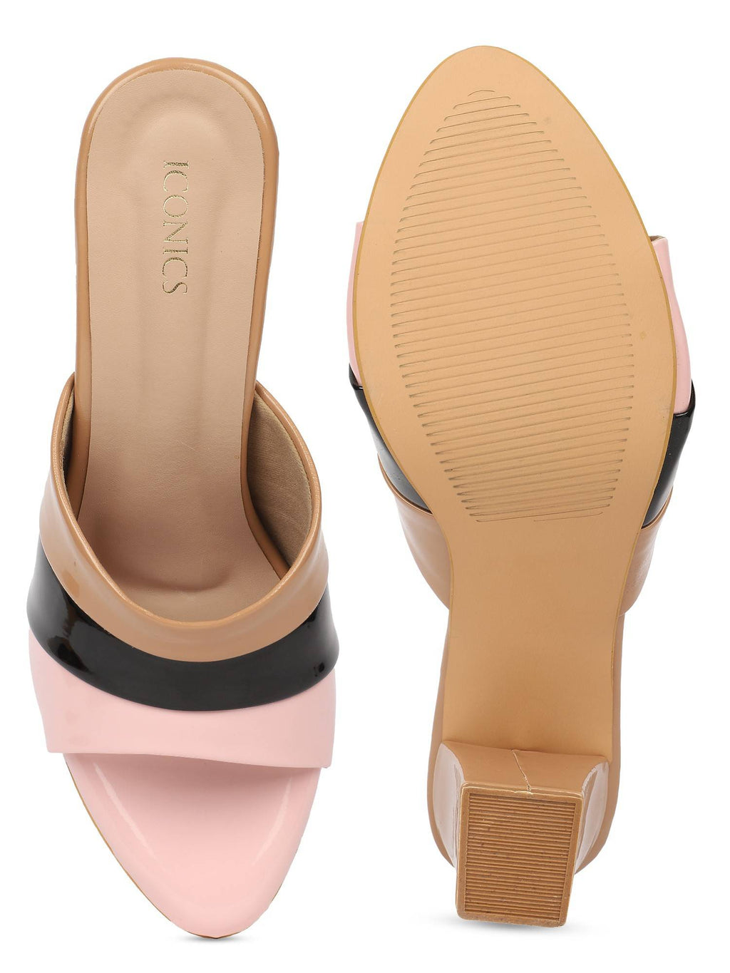 Pink Women Colorblock Heels | H78 - view 4
