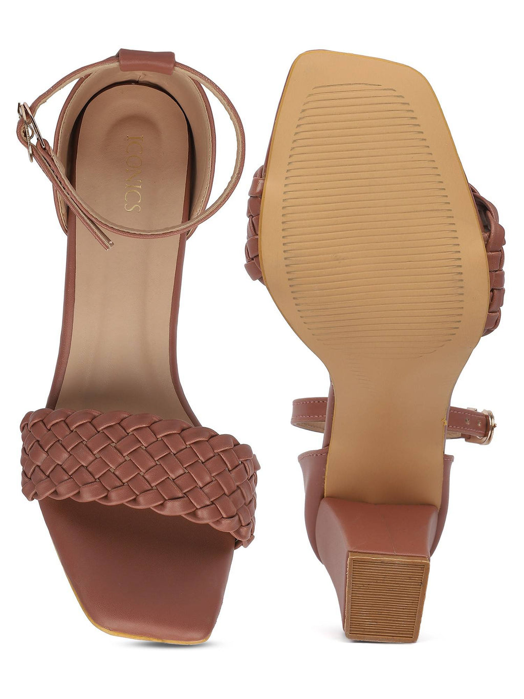 Maroon Women Woven Design Heels | H78 - view 22