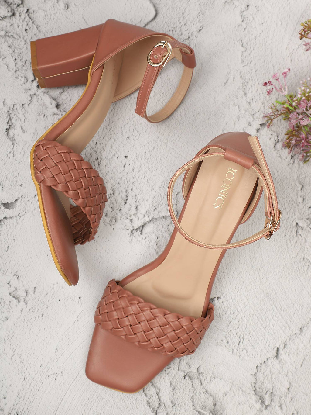 Maroon Women Woven Design Heels | H78 - view 24