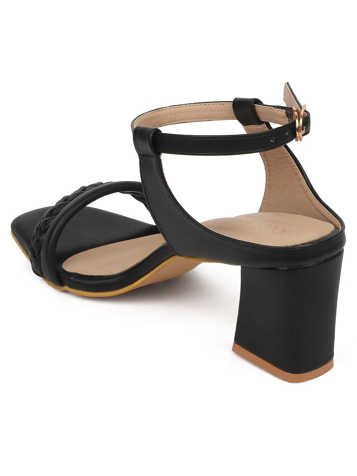 Maroon Women Braided Design Heels | H78 - view 21