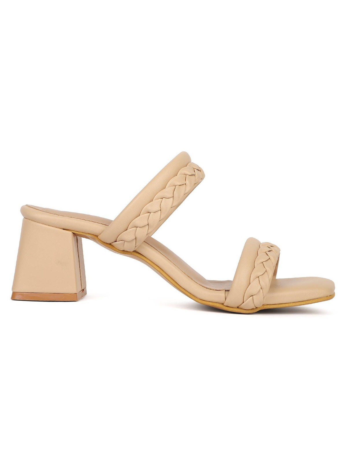 Beige Women Braided Heels | H78 - view 2