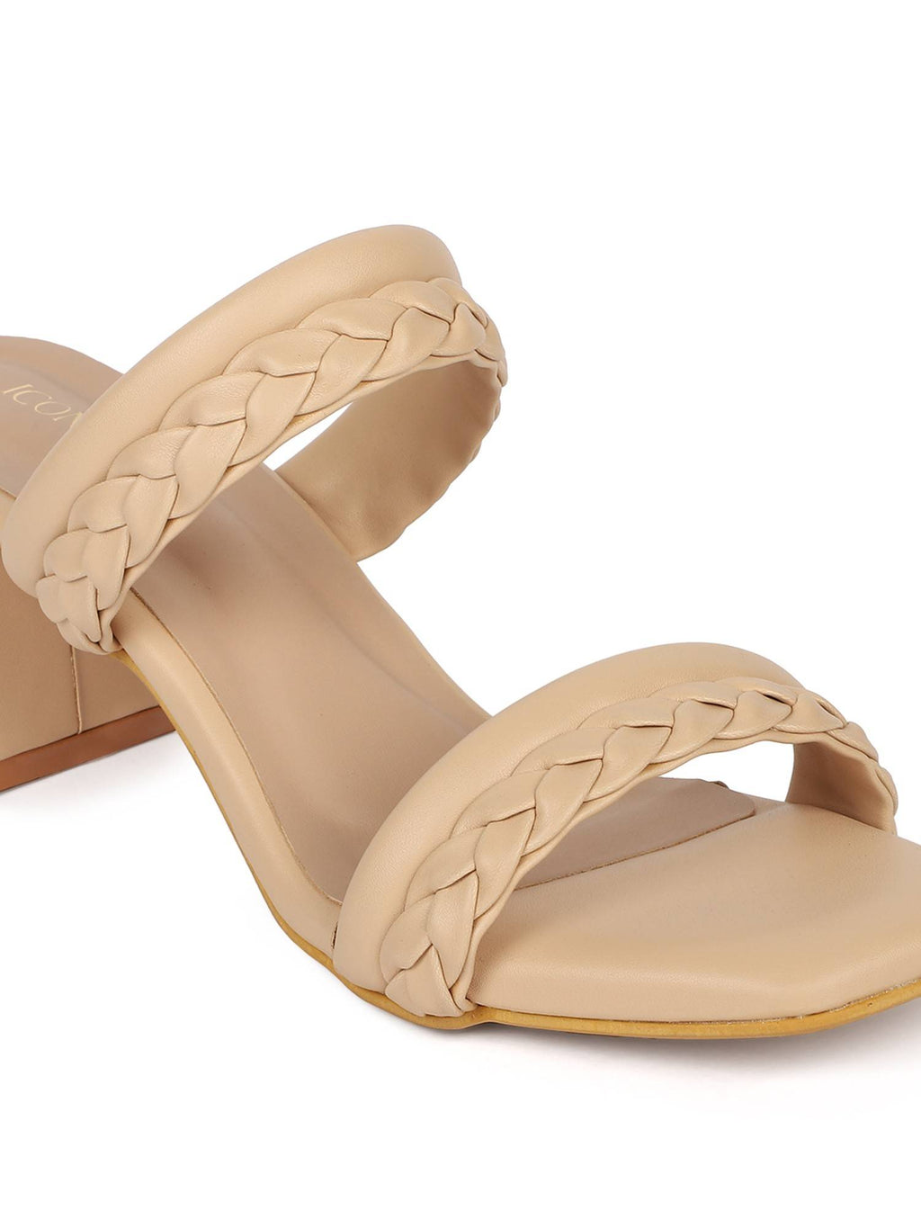 Beige Women Braided Heels | H78 - view 5