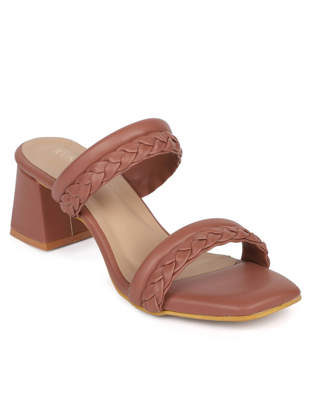 Pink Women Braided Heels | H78 - view 1