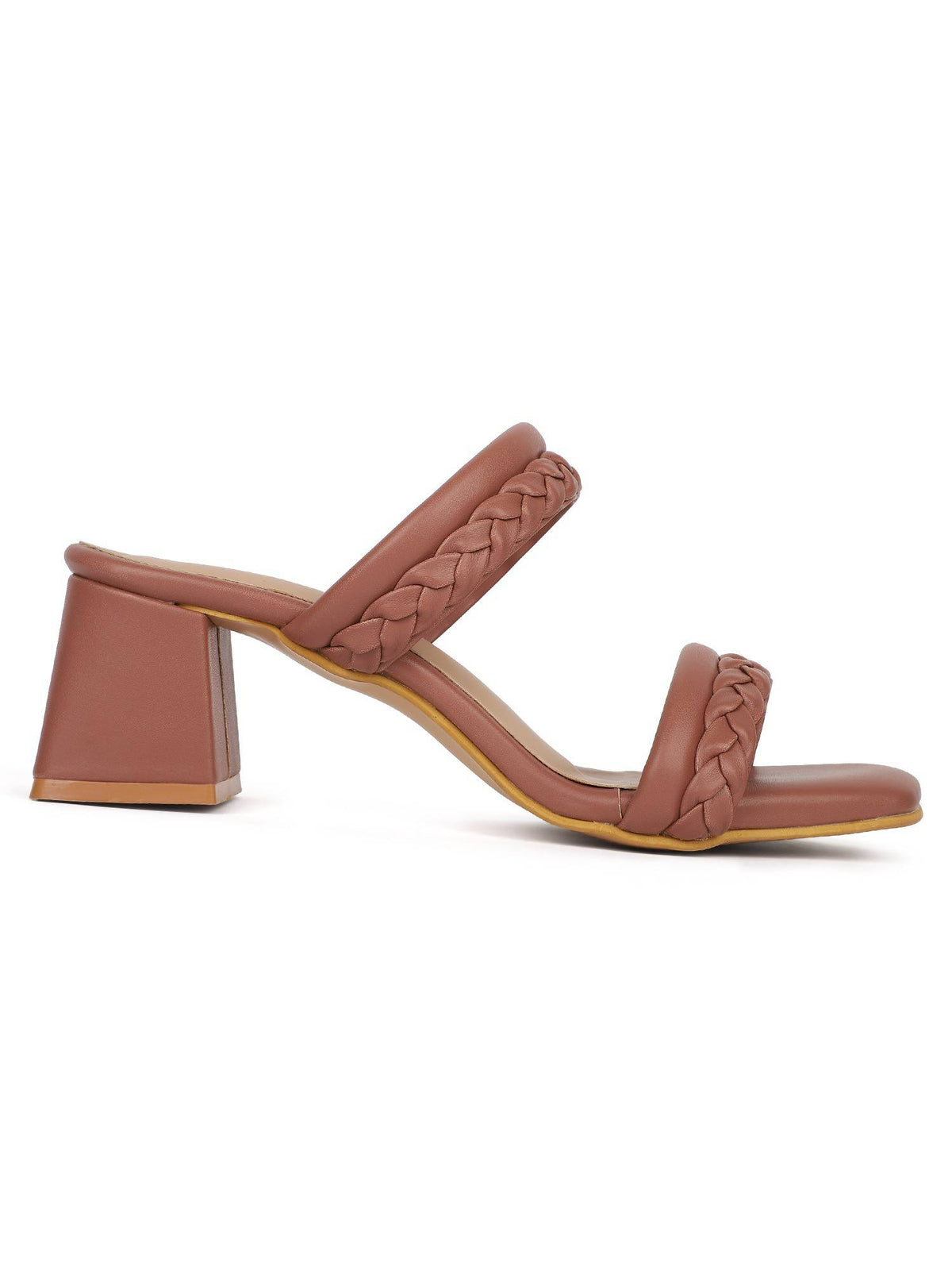 Pink Women Braided Heels | H78 - view 2