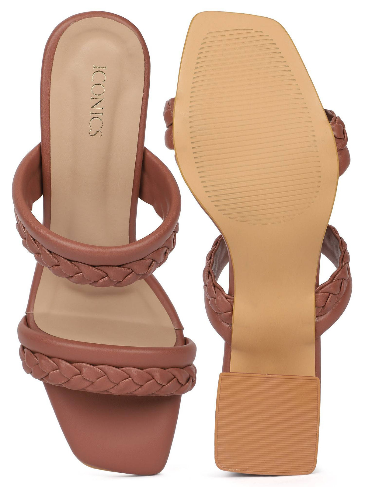 Pink Women Braided Heels | H78 - view 4