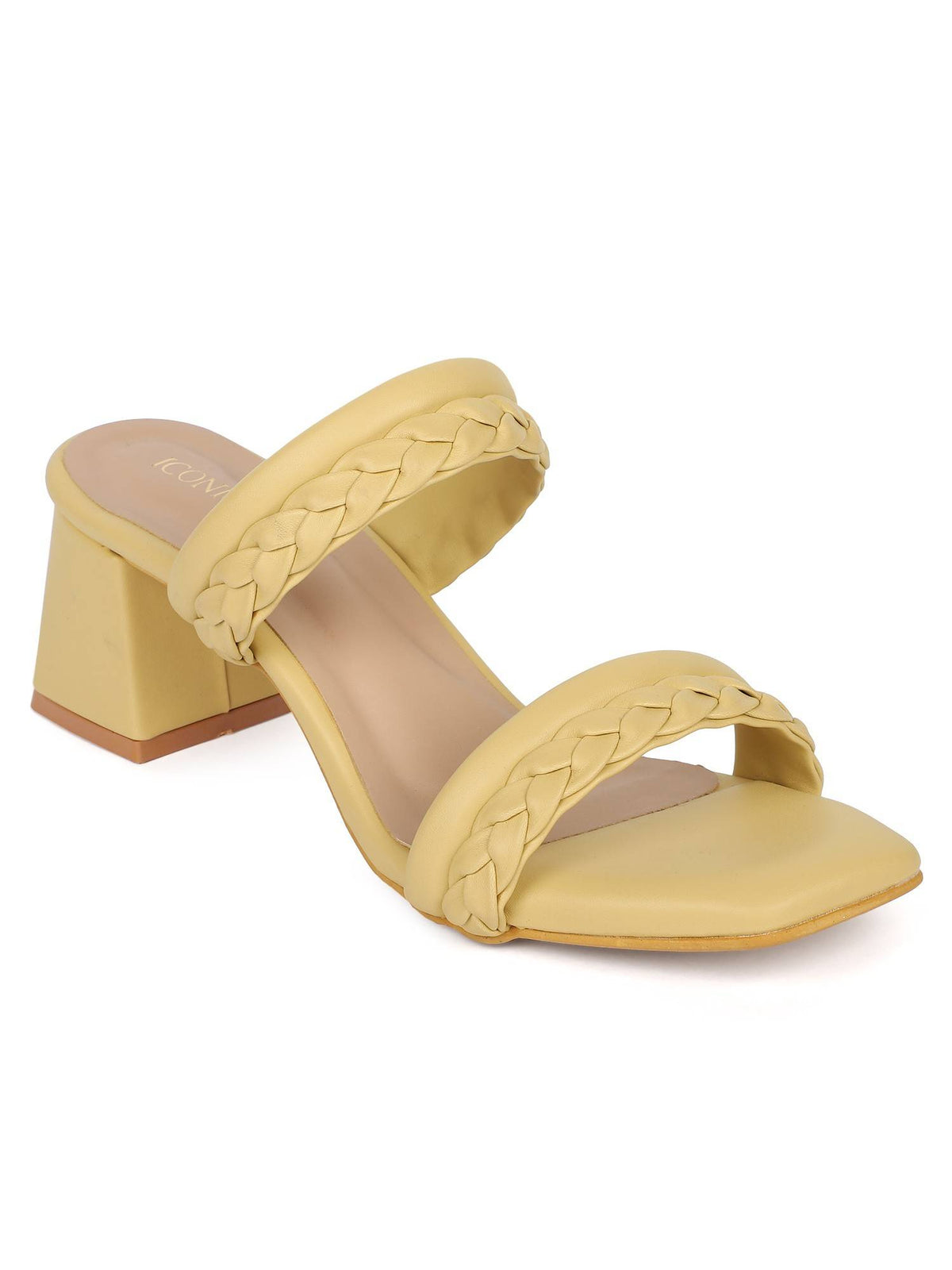 Beige Women Braided Heels | H78 - view 7