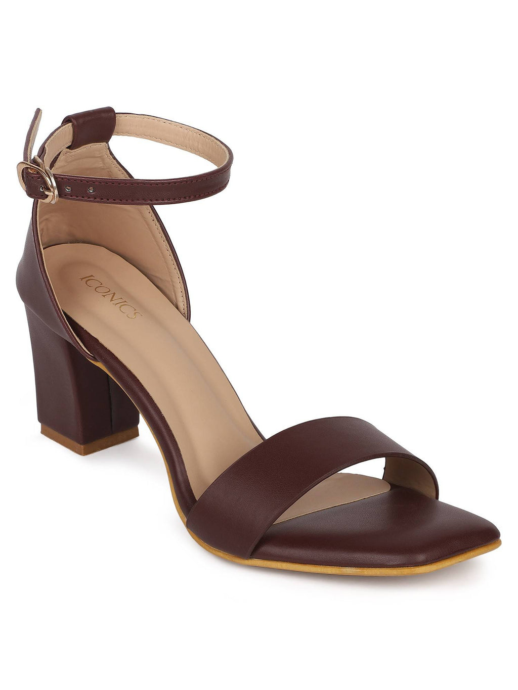 Maroon Women Solid Heels | H78 - view 1
