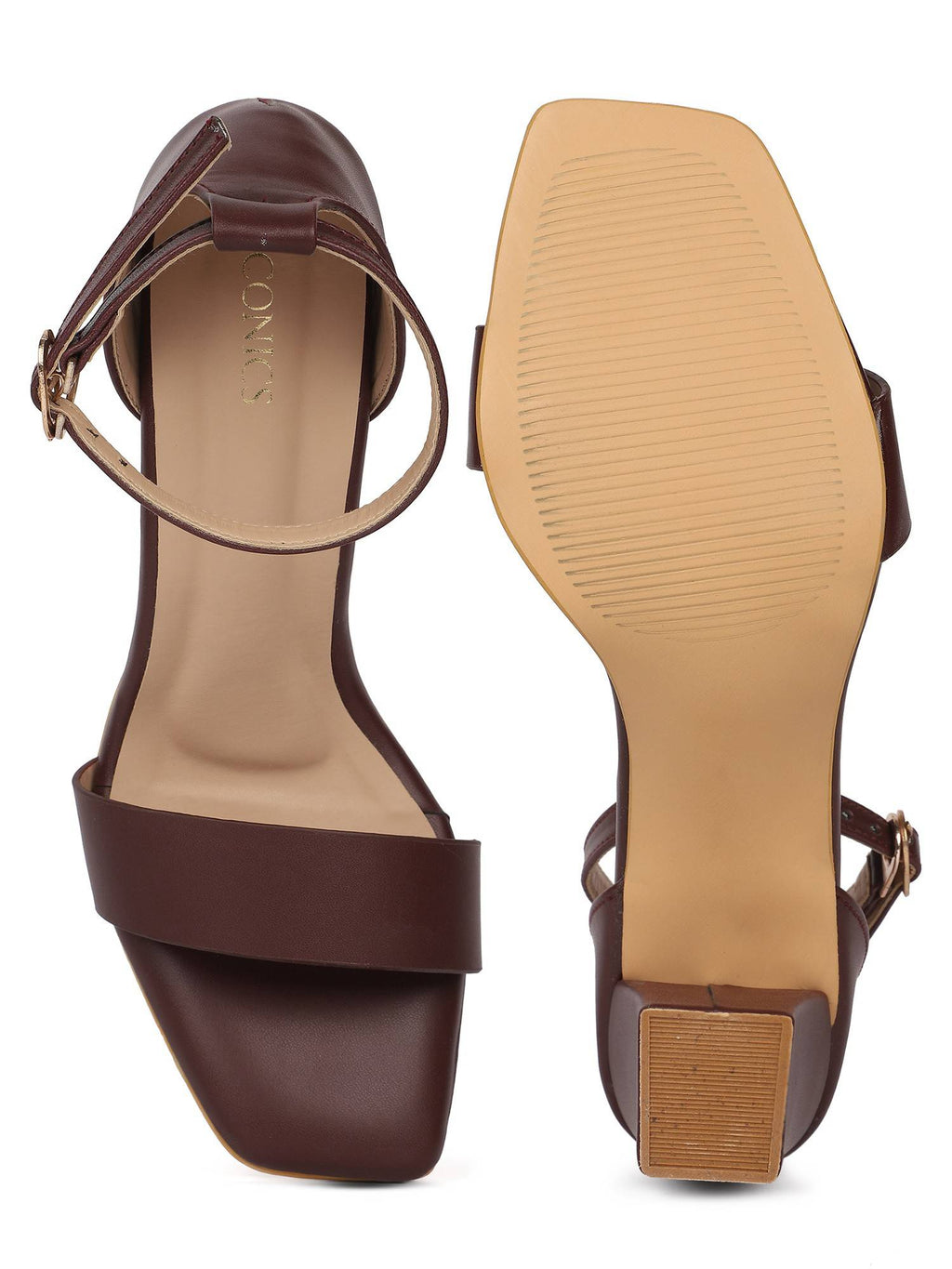 Maroon Women Solid Heels | H78 - view 4