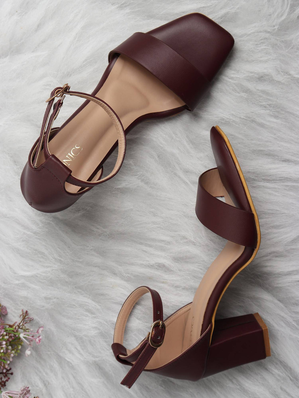 Maroon Women Solid Heels | H78 - view 6