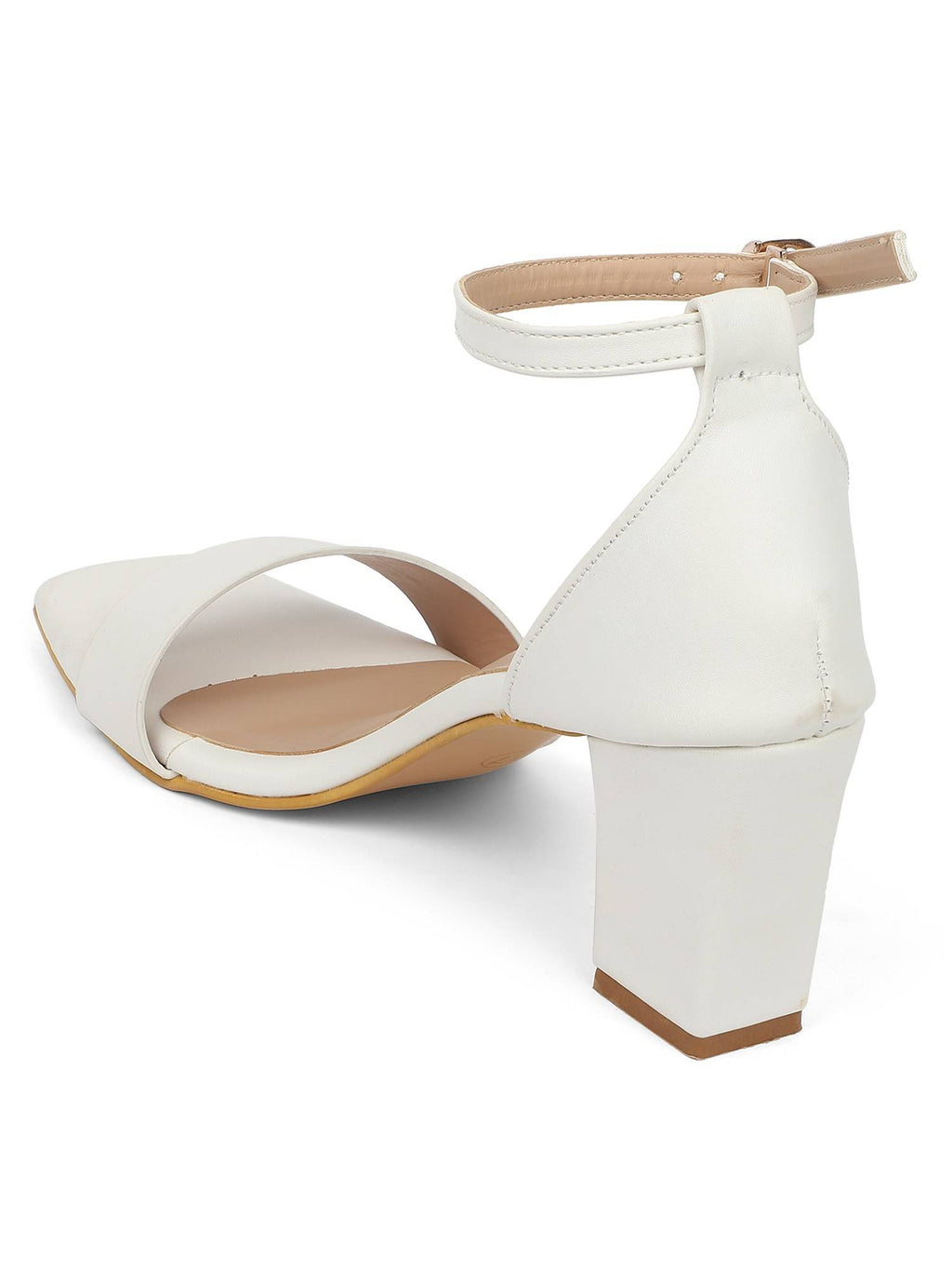 White Women Solid Heels | H78 - view 3