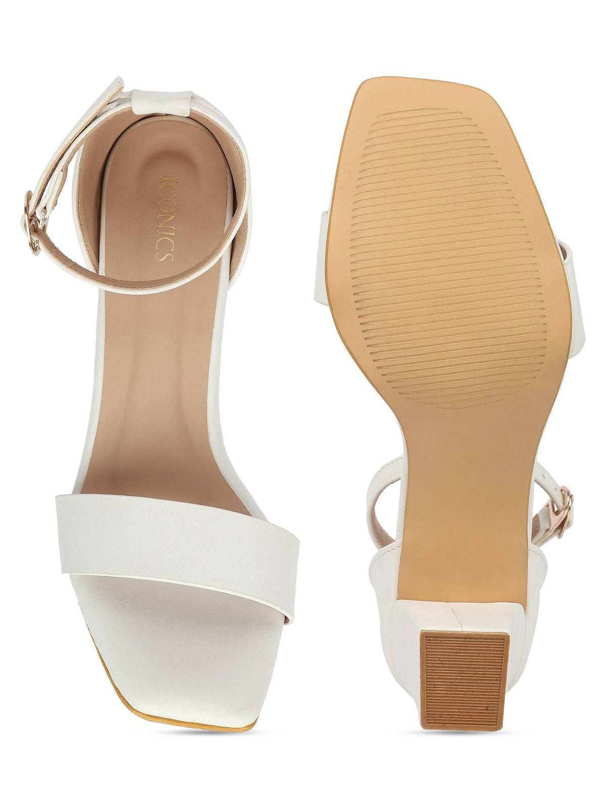 White Women Solid Heels | H78 - view 4