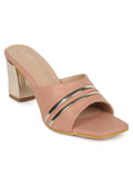 Pink Women Embellished Sequined Heels | H78 - view 1