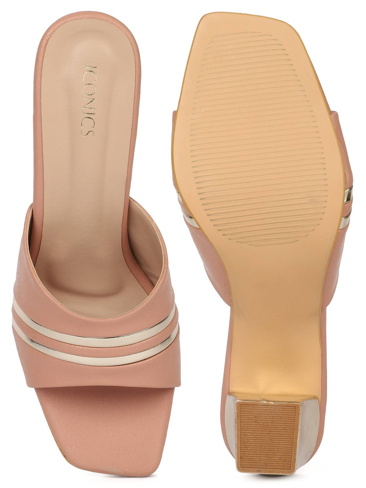 Pink Women Embellished Sequined Heels | H78 - view 4
